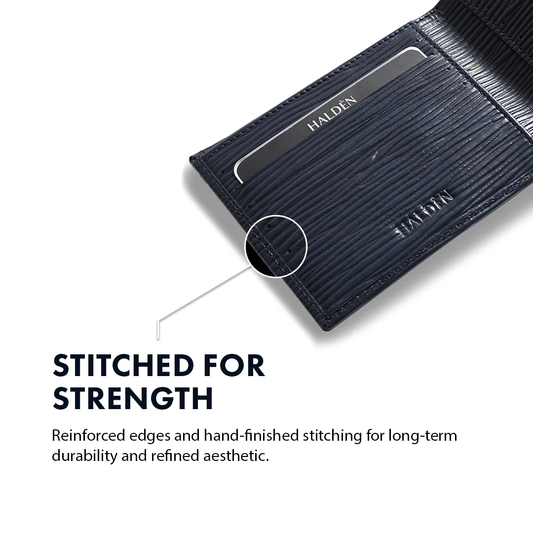 Bark Pattern Men's Leather wallet - Image 13