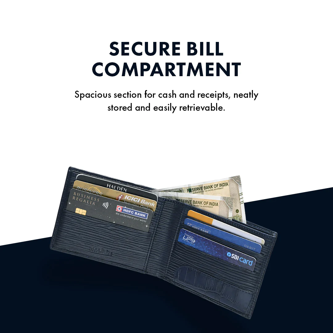 Bark Pattern Men's Leather wallet - Image 16