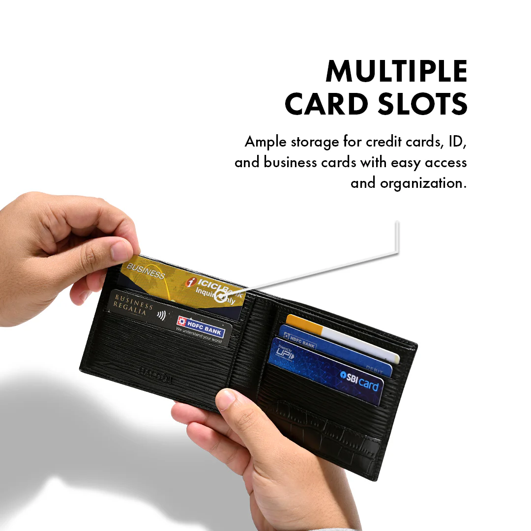 Bark Pattern Men's Leather wallet - Image 3