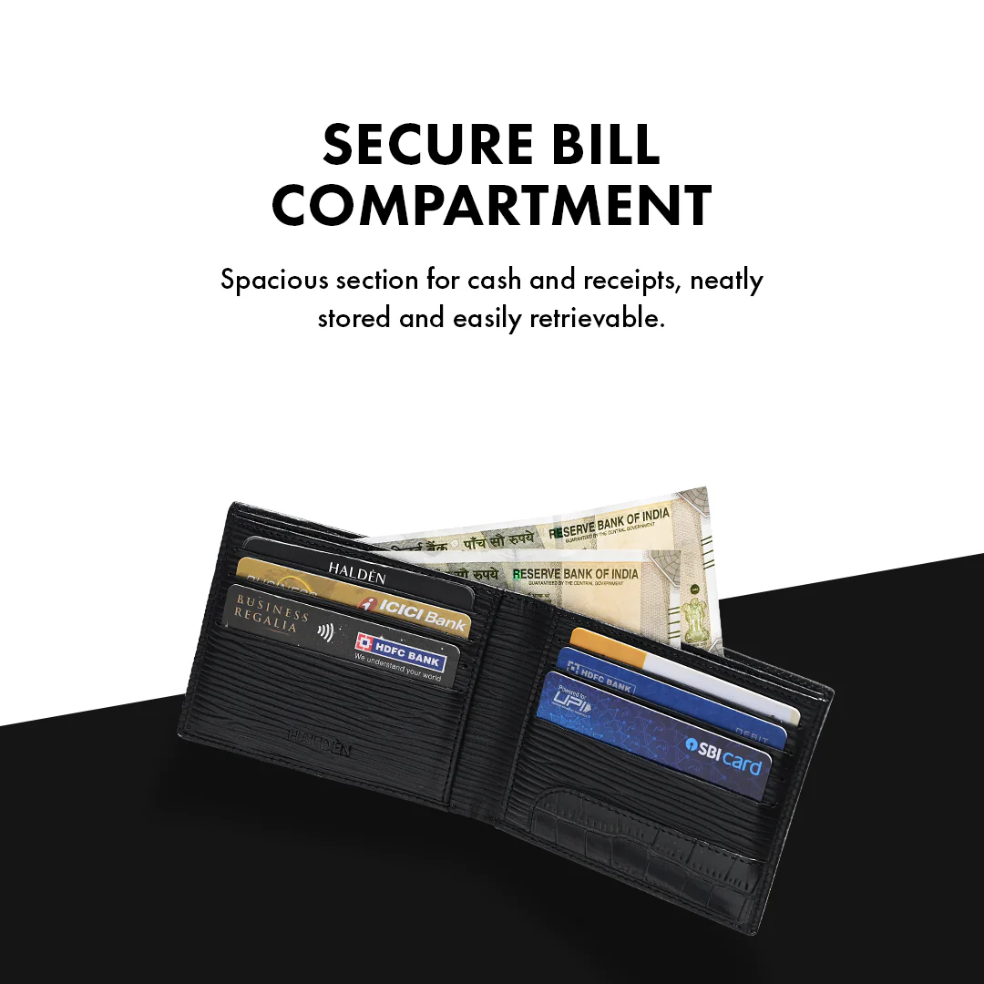 Bark Pattern Men's Leather wallet - Image 4