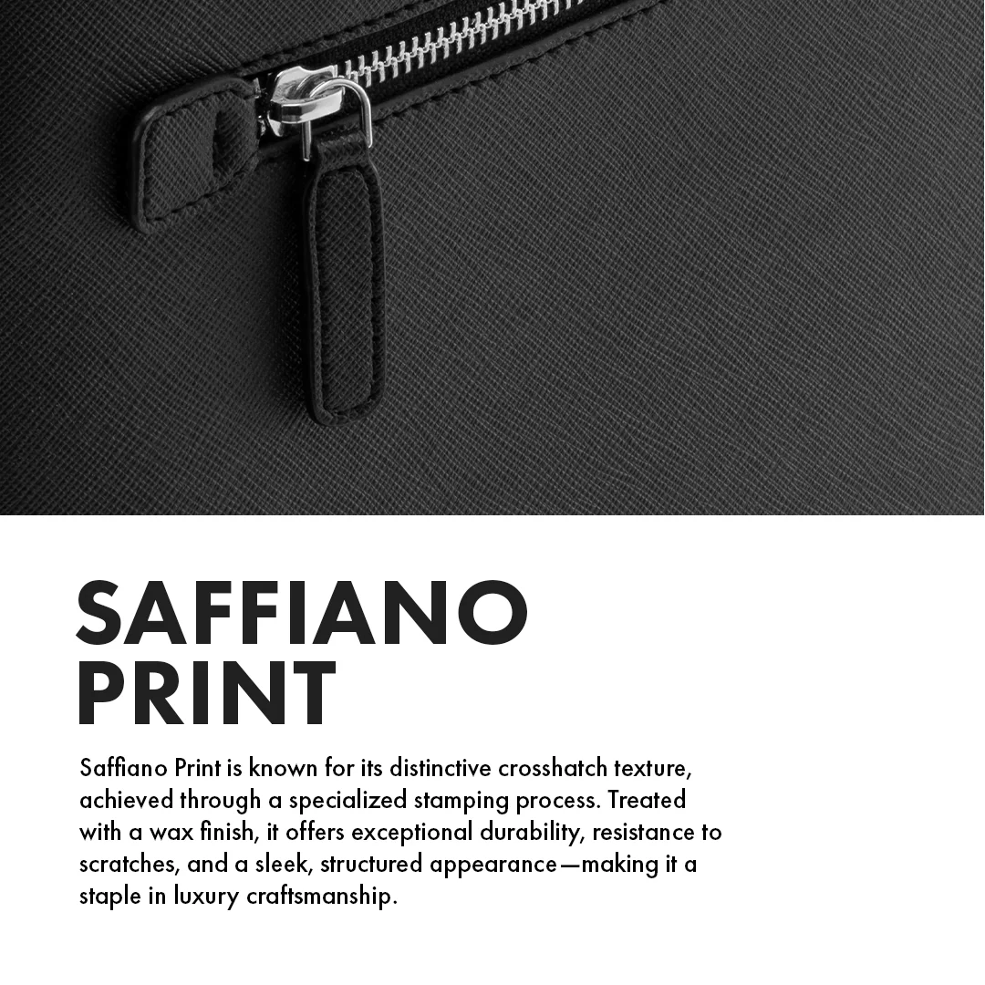 BELFORD BLACK LAPTOP BAG - SAFFIANO - Image 10