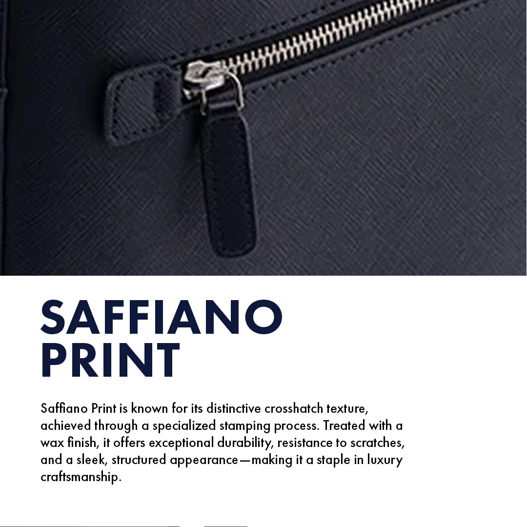 BELFORD BLUE LAPTOP BAG - SAFFIANO - Image 8