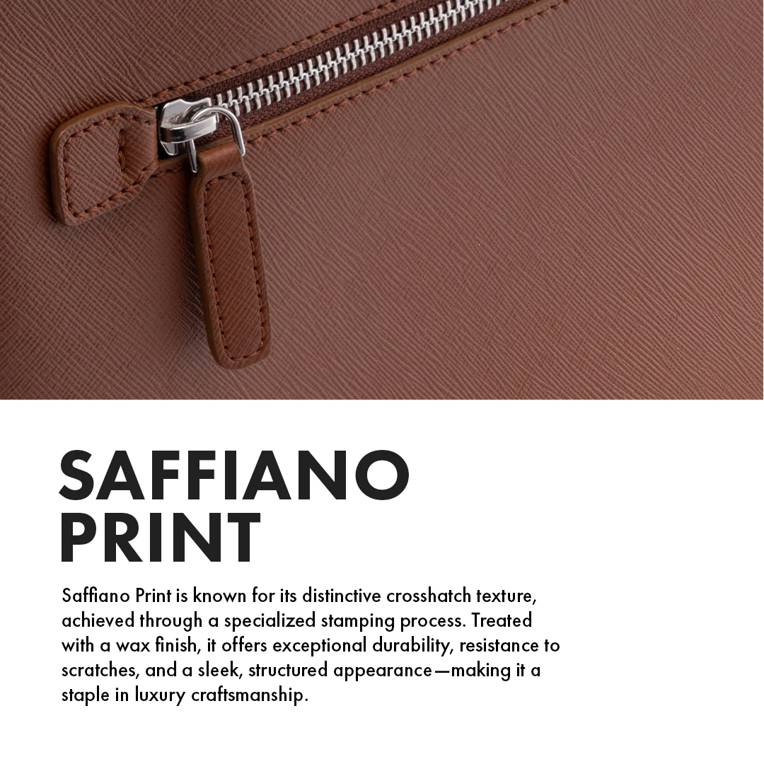 BELFORD TAN LAPTOP BAG - SAFFIANO - Image 9