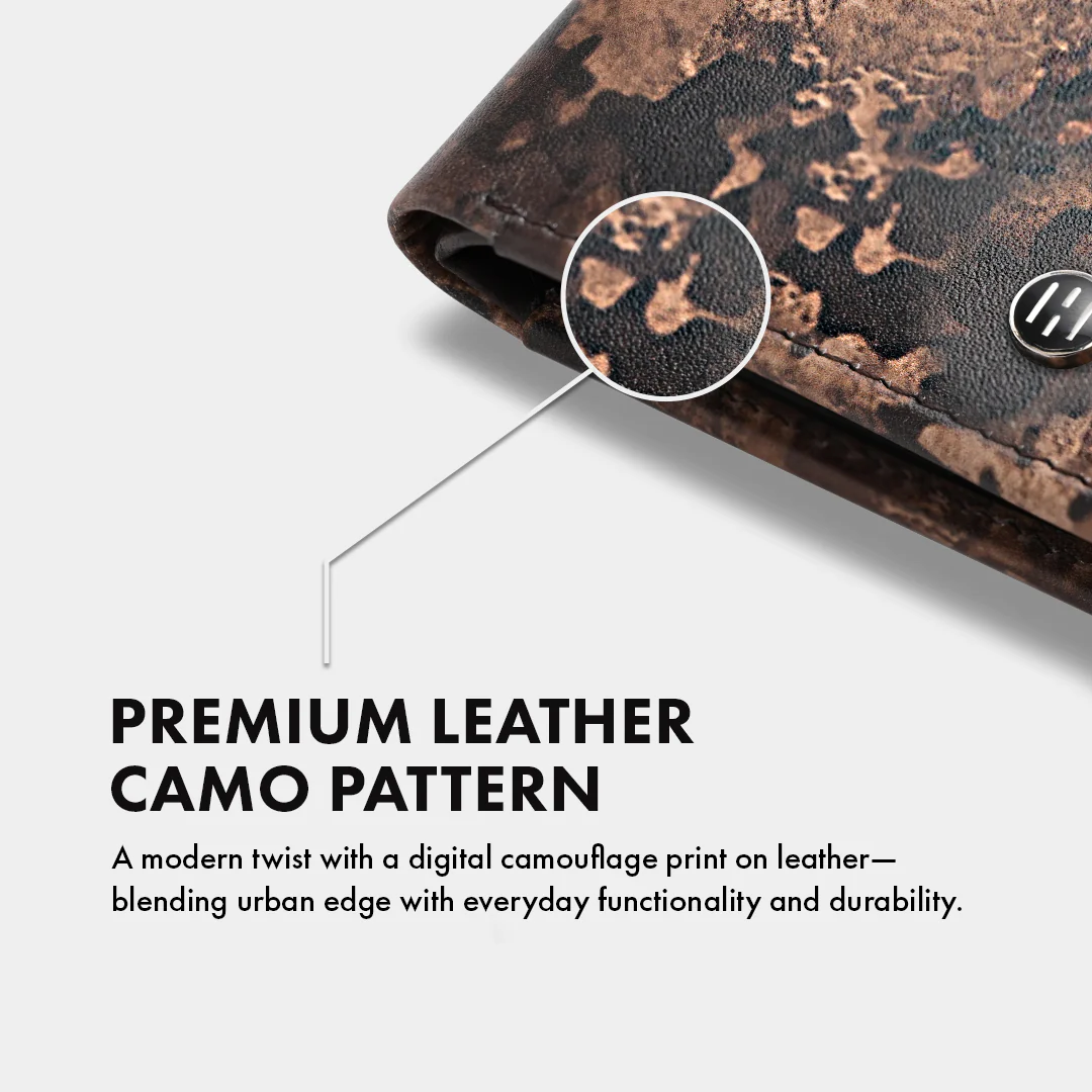 Camo Digital Print Men's Leather Wallet - Image 14