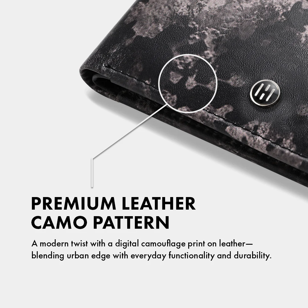 Camo Digital Print Men's Leather Wallet - Image 25