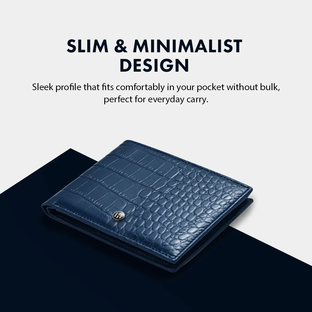 Croc Pattern Men's Leather Wallet - Image 17