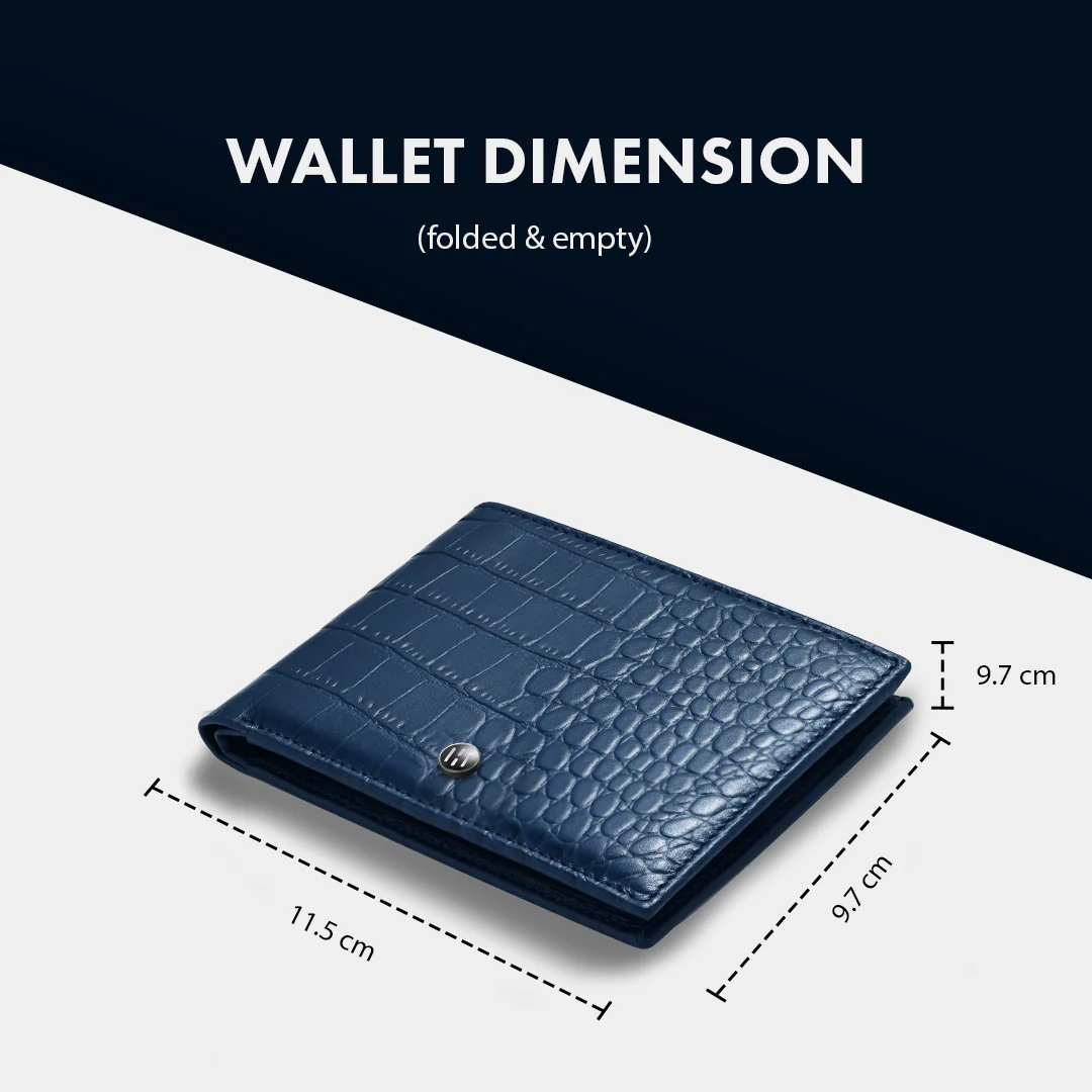 Croc Pattern Men's Leather Wallet - Image 19