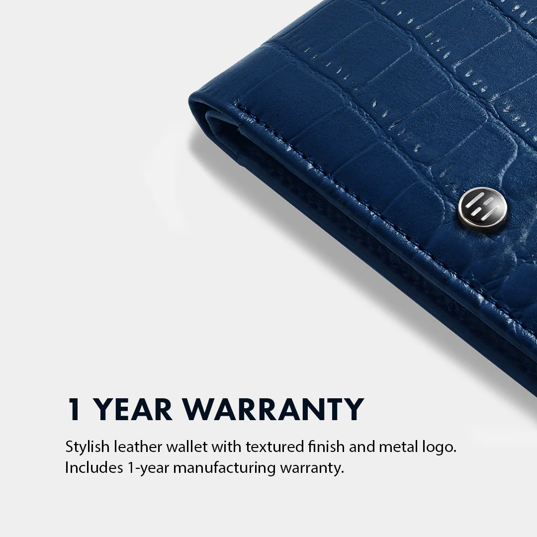 Croc Pattern Men's Leather Wallet - Image 20