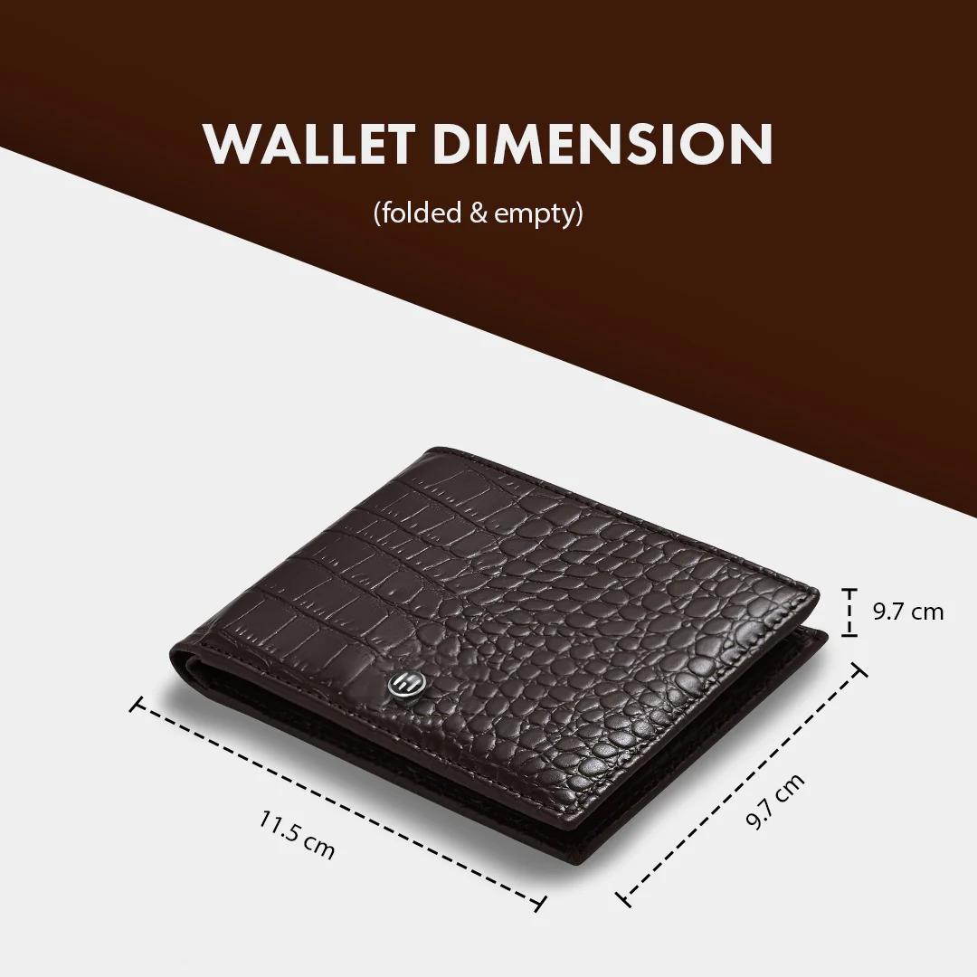 Croc Pattern Men's Leather Wallet - Image 29