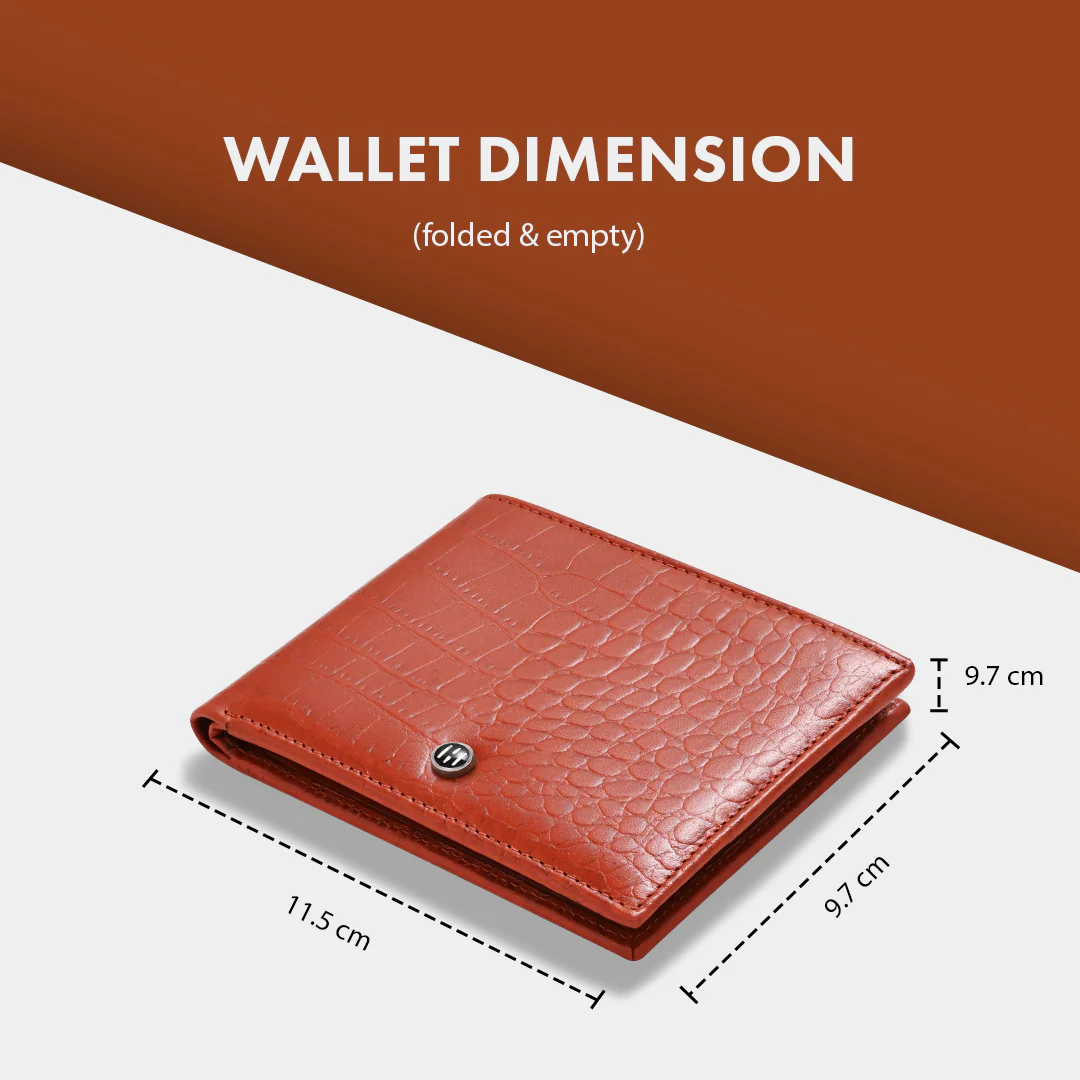 Croc Pattern Men's Leather Wallet - Image 40