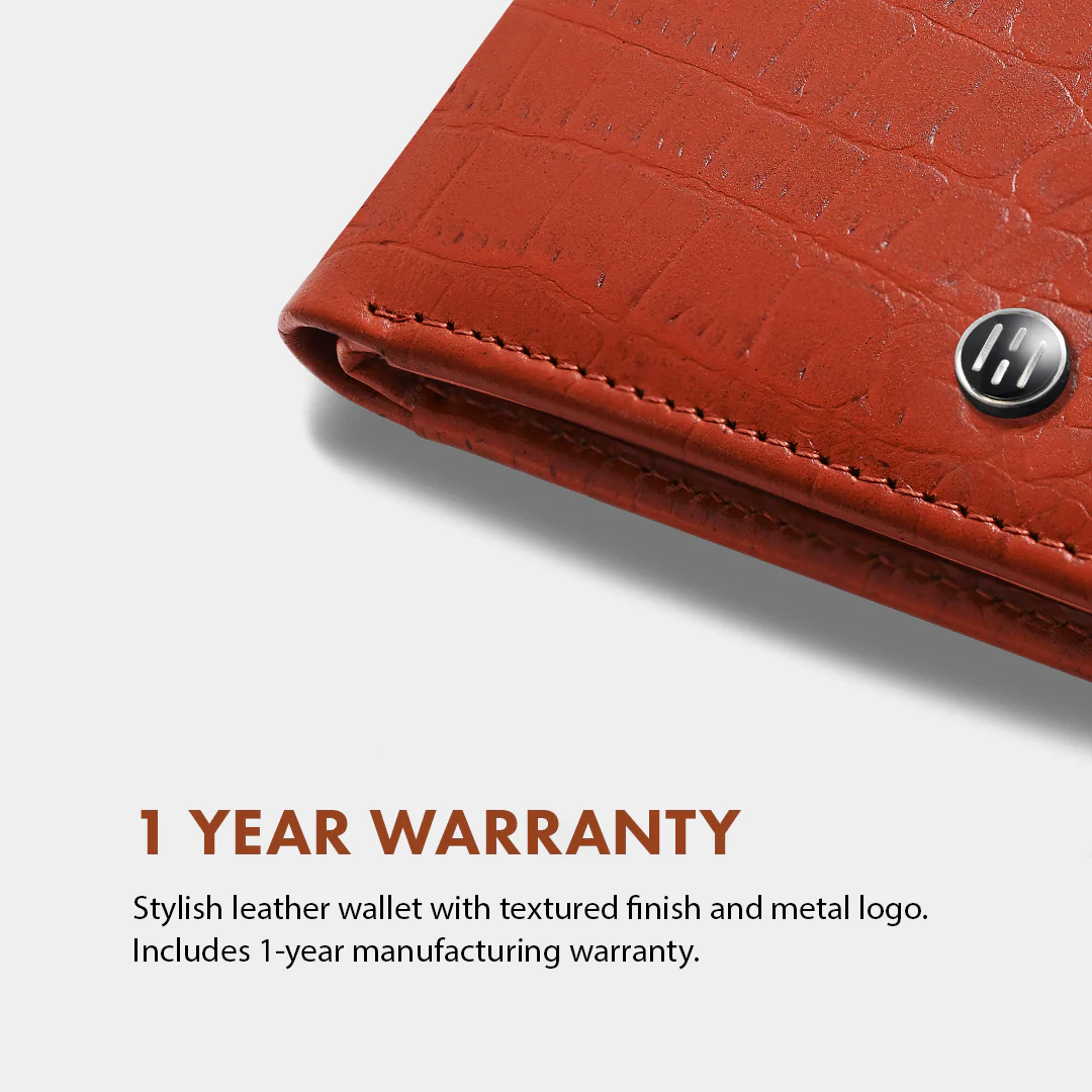 Croc Pattern Men's Leather Wallet - Image 41