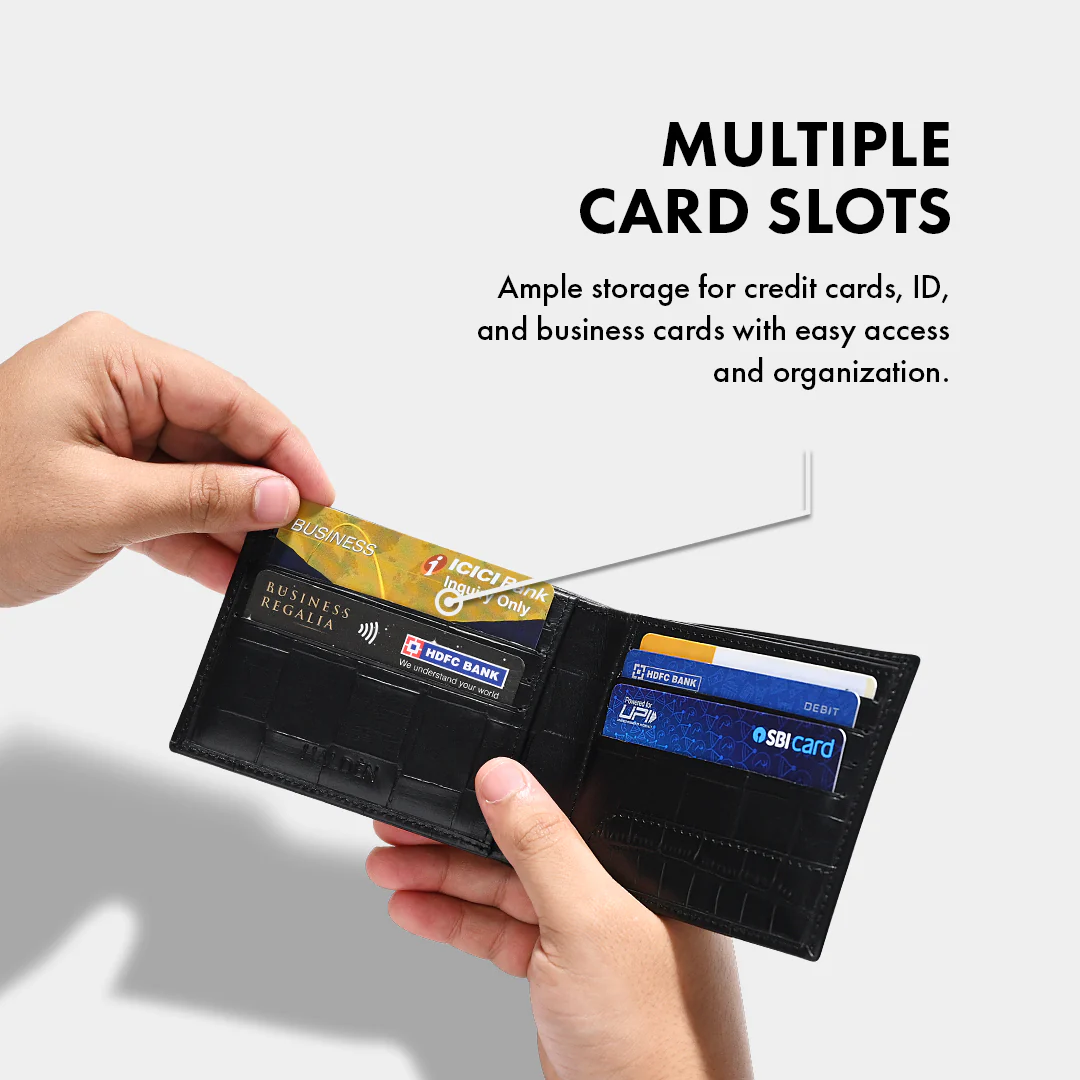 Checks Pattern Men's Leather Wallet - Image 3