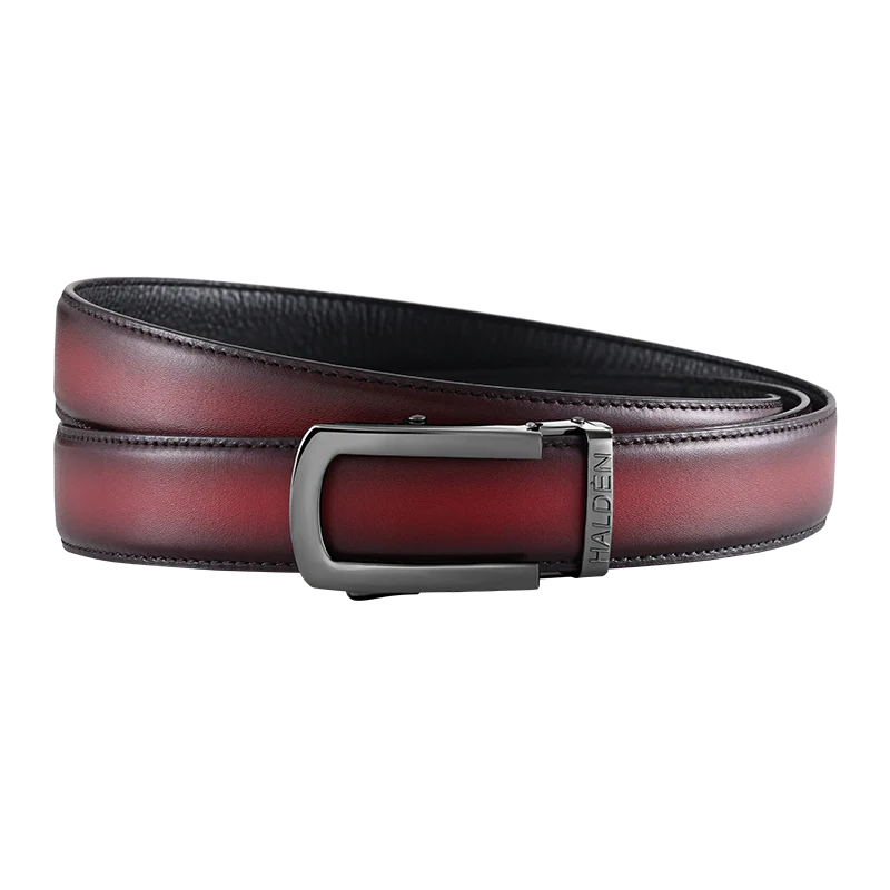 Hand Painted Gradient Oxblood with classic buckle - Image 3