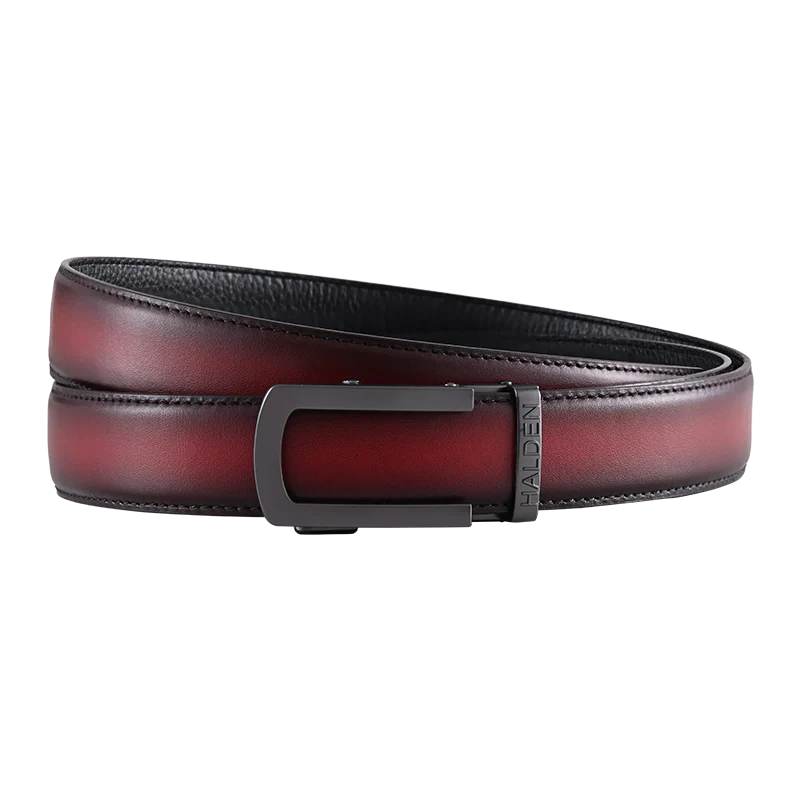 Hand Painted Gradient Oxblood with classic buckle - Image 4
