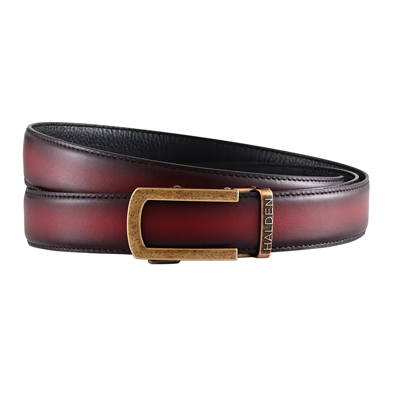 Hand Painted Gradient Oxblood with classic buckle - Image 6