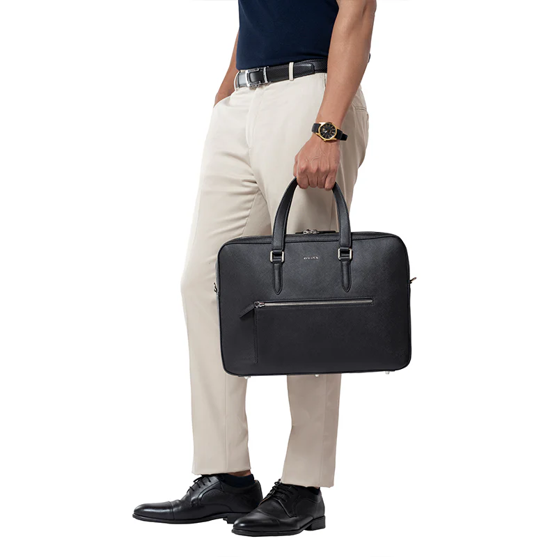 HARRINGTON BLACK LAPTOP BAG - SAFFIANO - Image 3