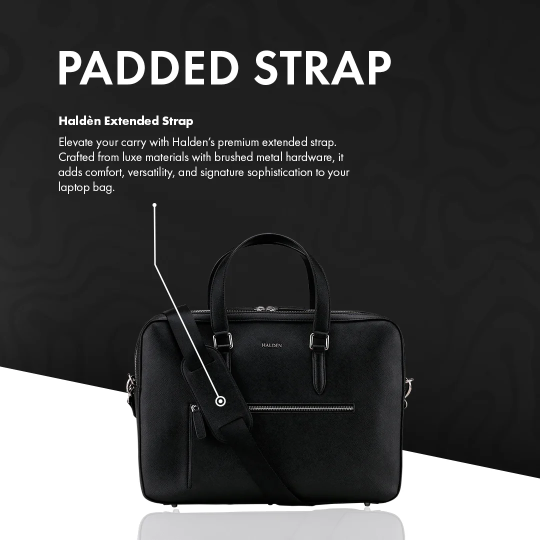 HARRINGTON BLACK LAPTOP BAG - SAFFIANO - Image 6