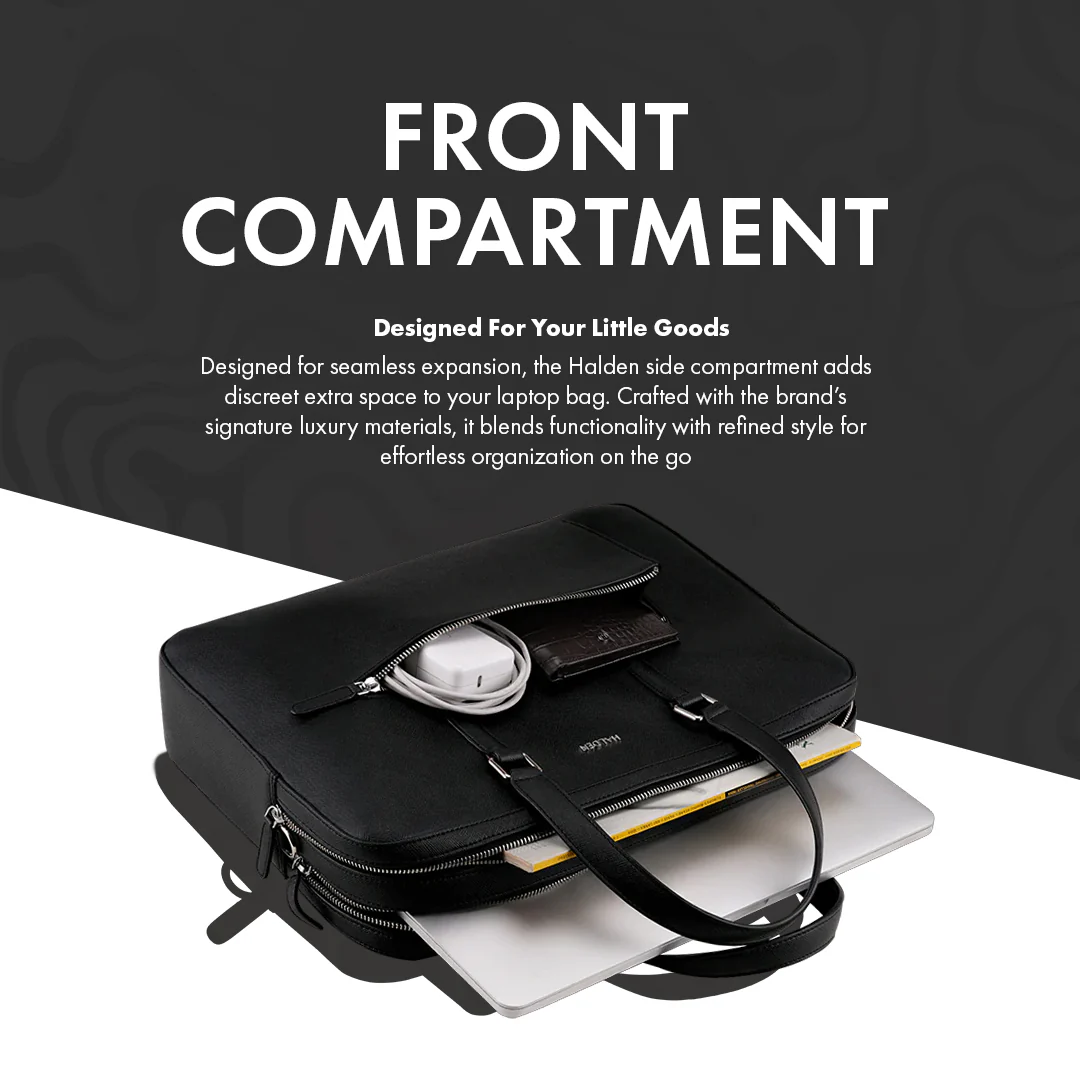 HARRINGTON BLACK LAPTOP BAG - SAFFIANO - Image 7