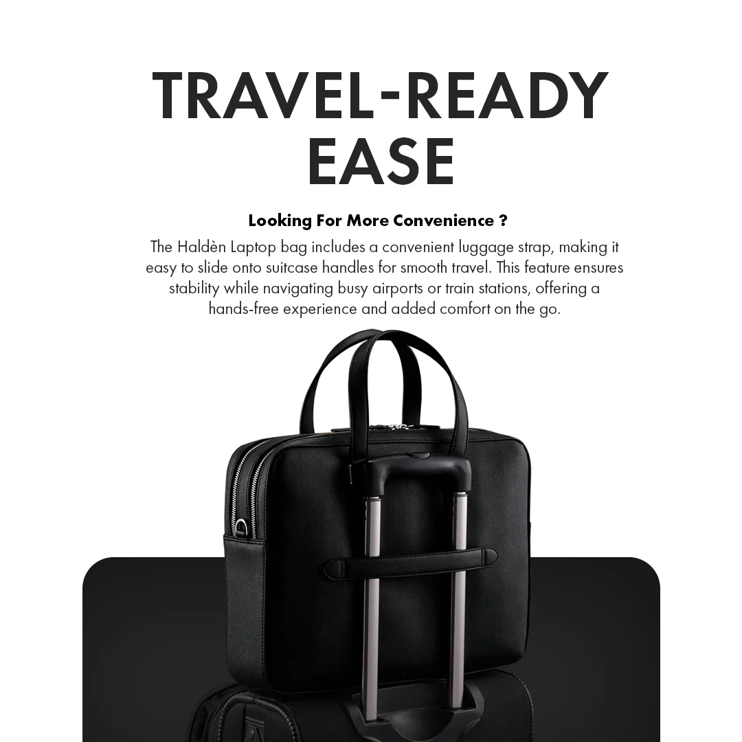 HARRINGTON BLACK LAPTOP BAG - SAFFIANO - Image 8