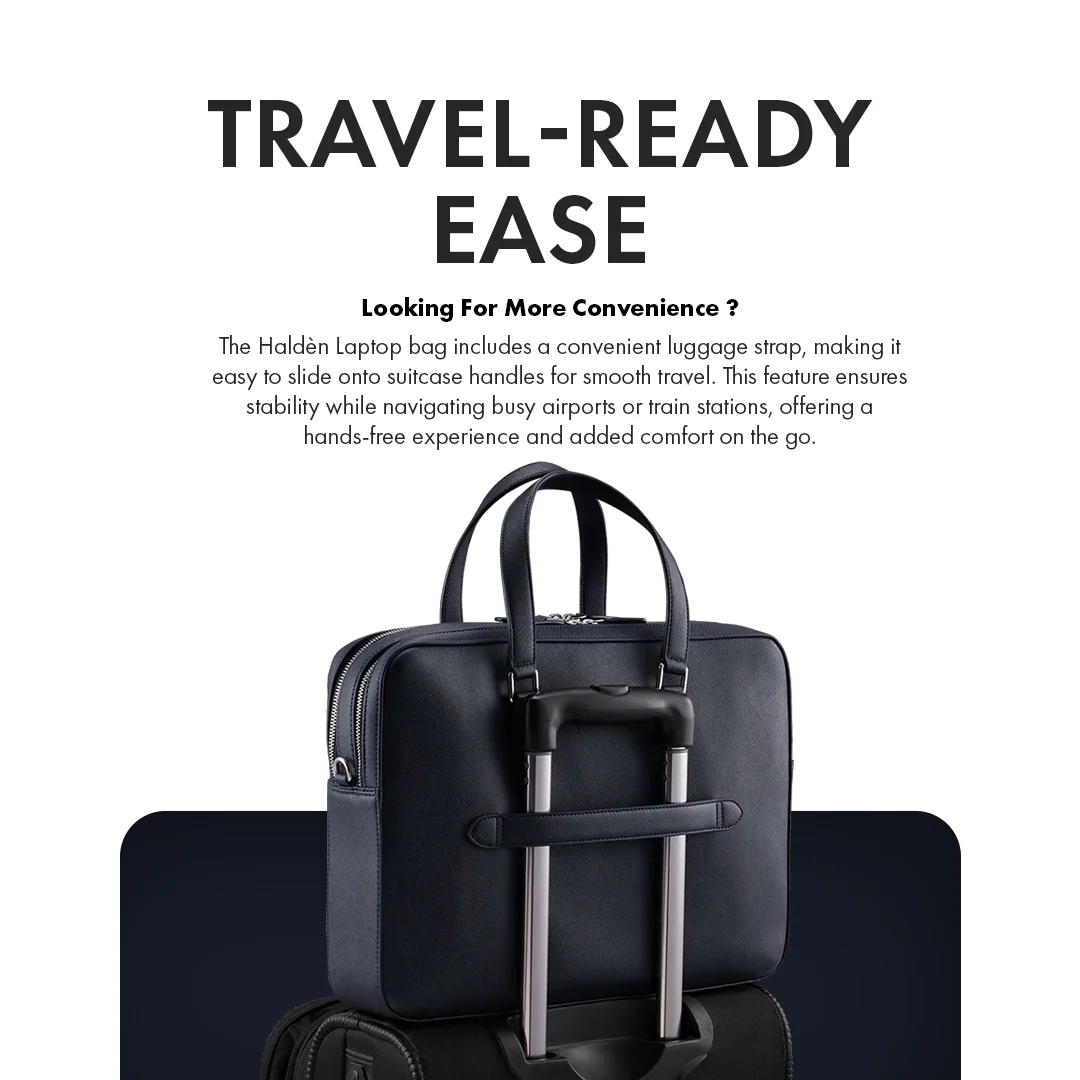 HARRINGTON BLUE LAPTOP BAG - SAFFIANO - Image 8