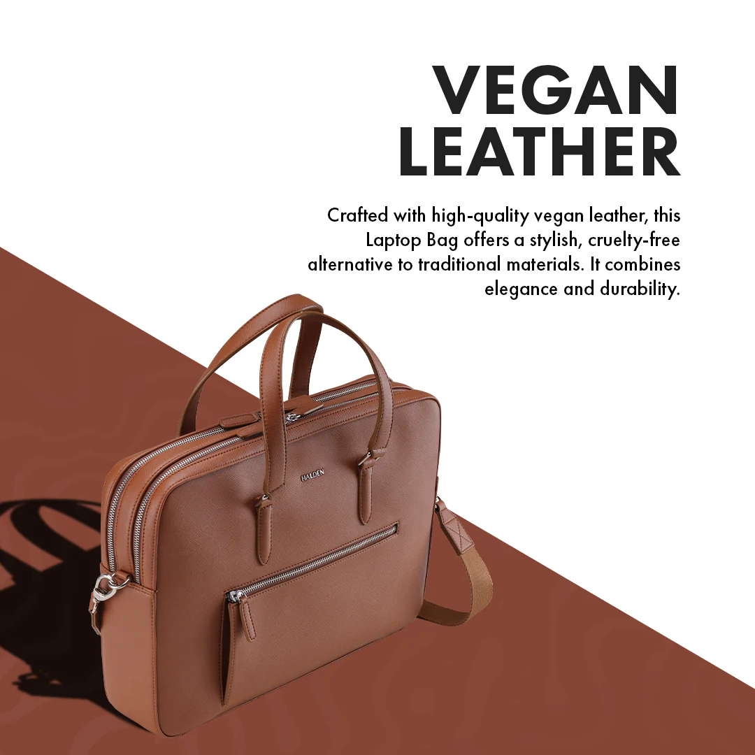 HARRINGTON TAN LAPTOP BAG - SAFFIANO - Image 4