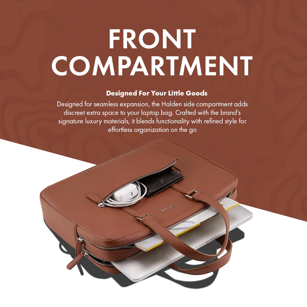 HARRINGTON TAN LAPTOP BAG - SAFFIANO - Image 6