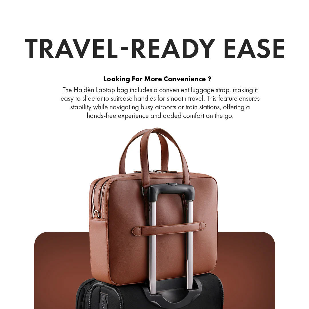 HARRINGTON TAN LAPTOP BAG - SAFFIANO - Image 7