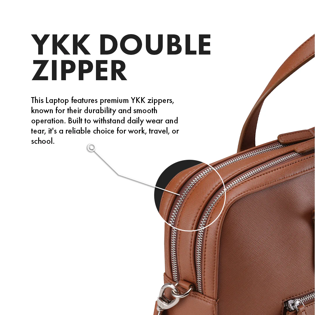 HARRINGTON TAN LAPTOP BAG - SAFFIANO - Image 8