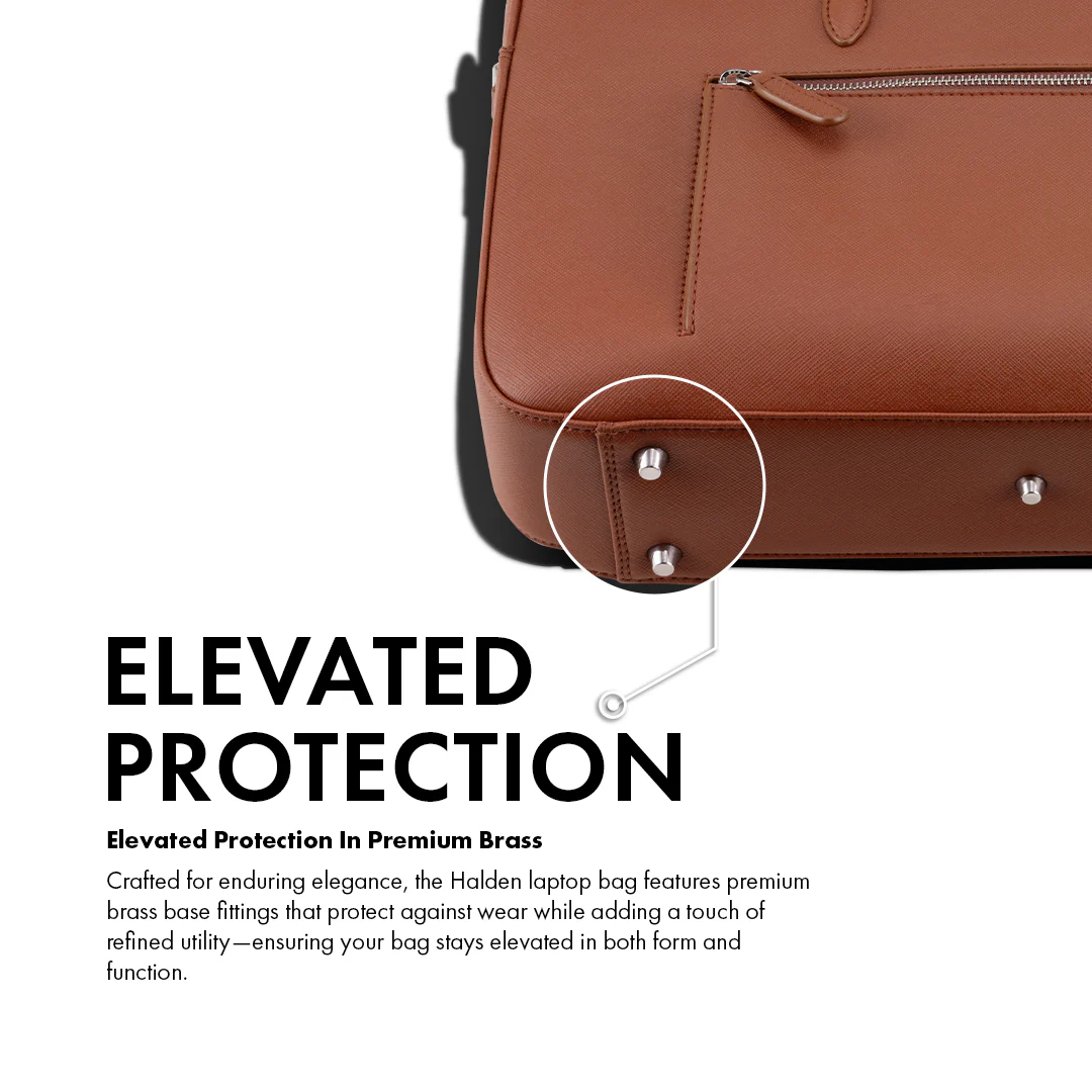 HARRINGTON TAN LAPTOP BAG - SAFFIANO - Image 9
