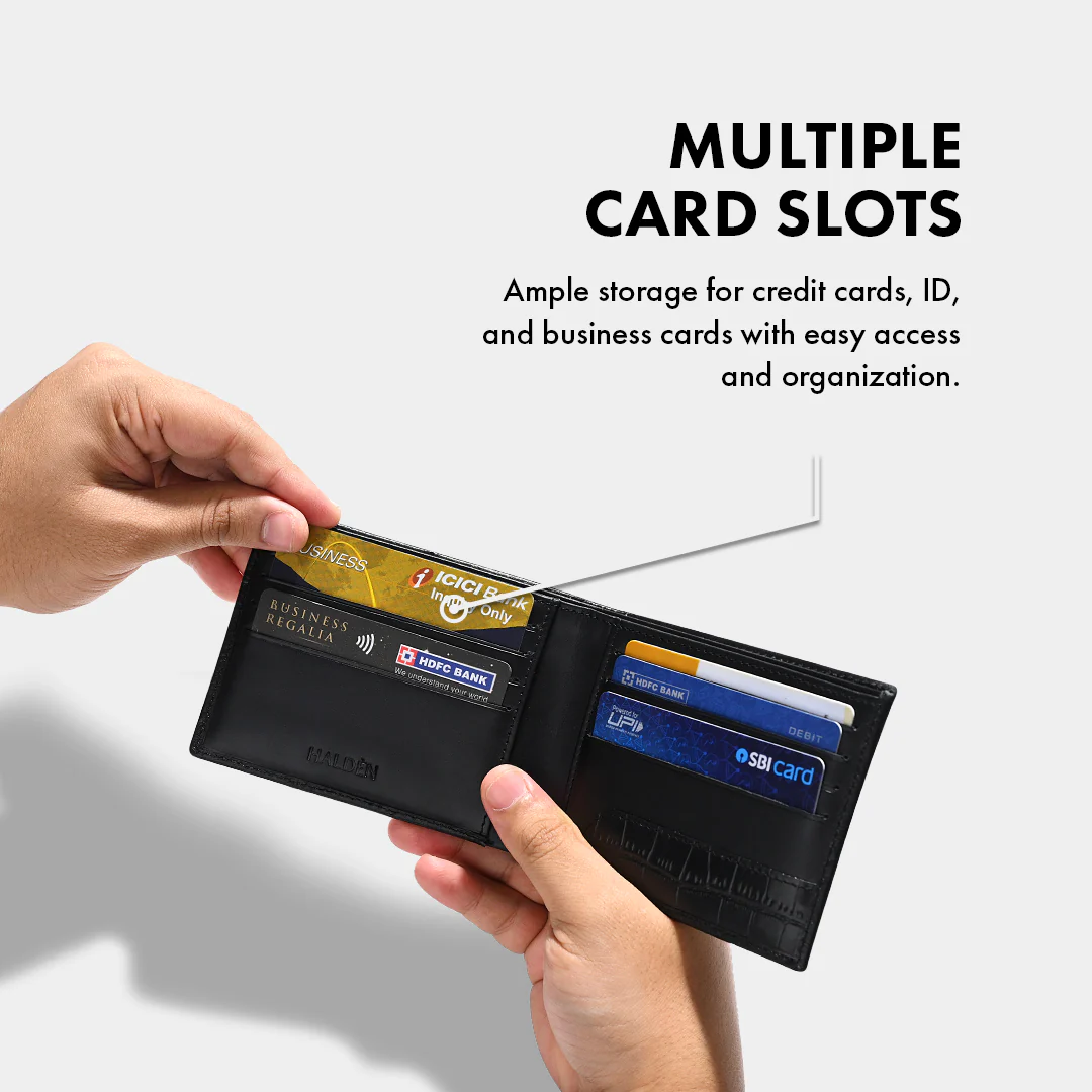 Lizard Pattern Men's Leather Wallet - Image 3