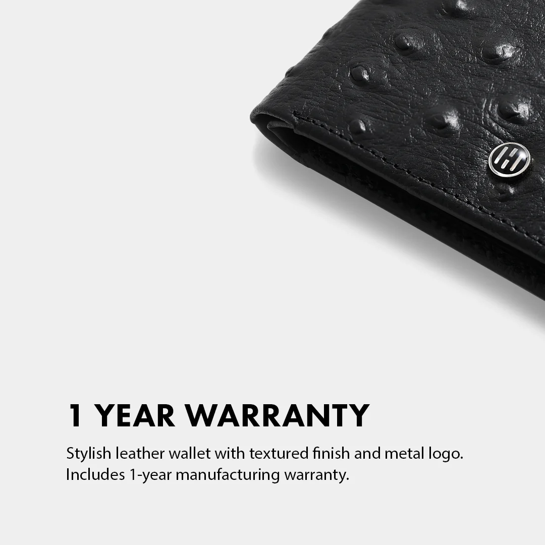 Ostrich Pattern Men's Leather Wallet - Image 10