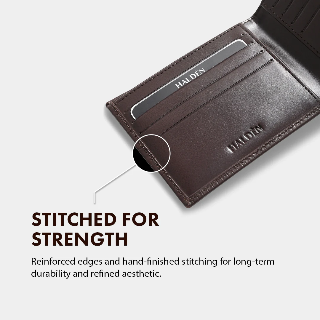 Ostrich Pattern Men's Leather Wallet - Image 14