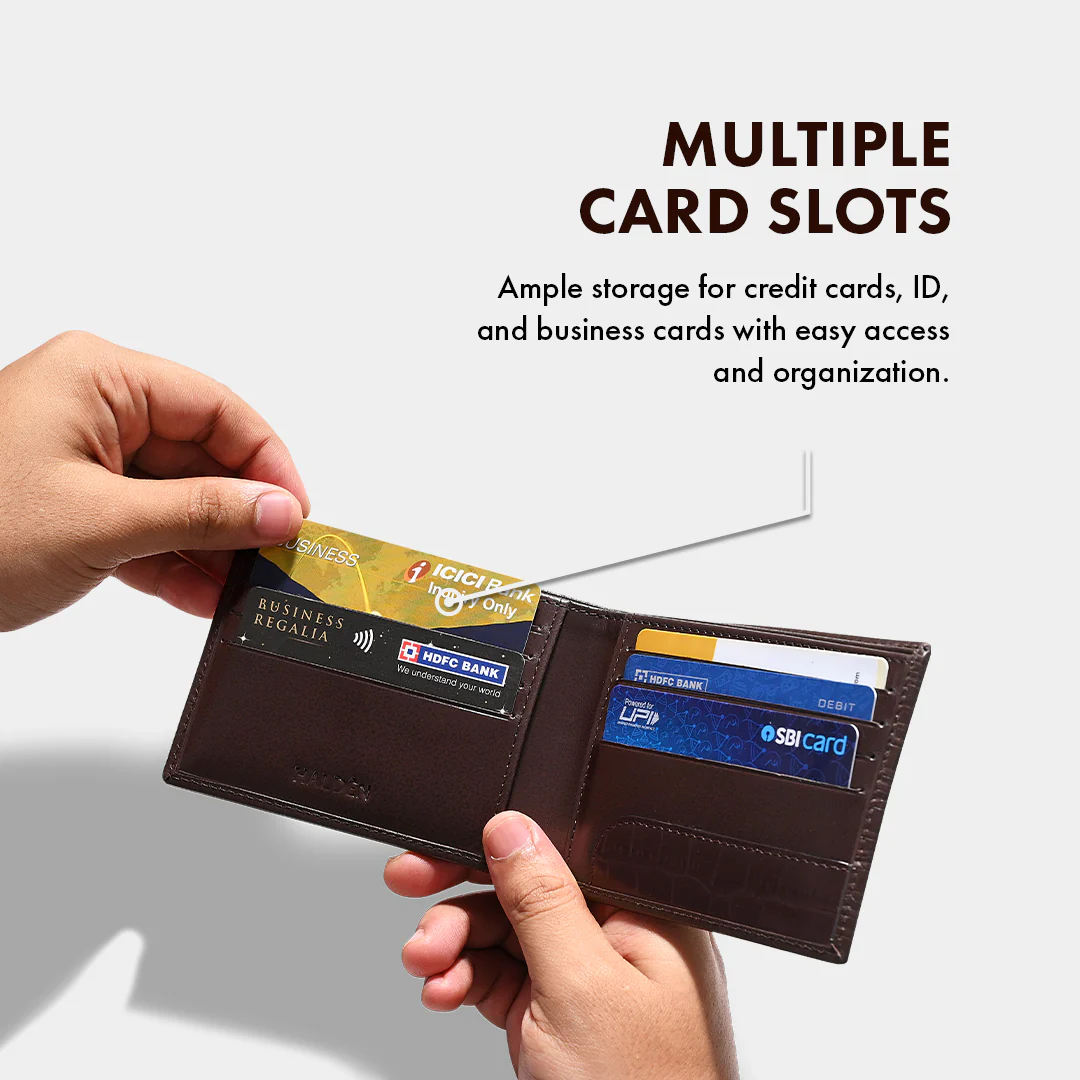 Ostrich Pattern Men's Leather Wallet - Image 15