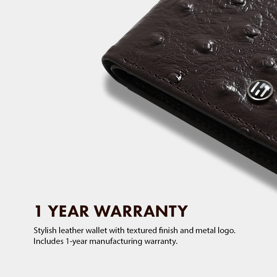 Ostrich Pattern Men's Leather Wallet - Image 21