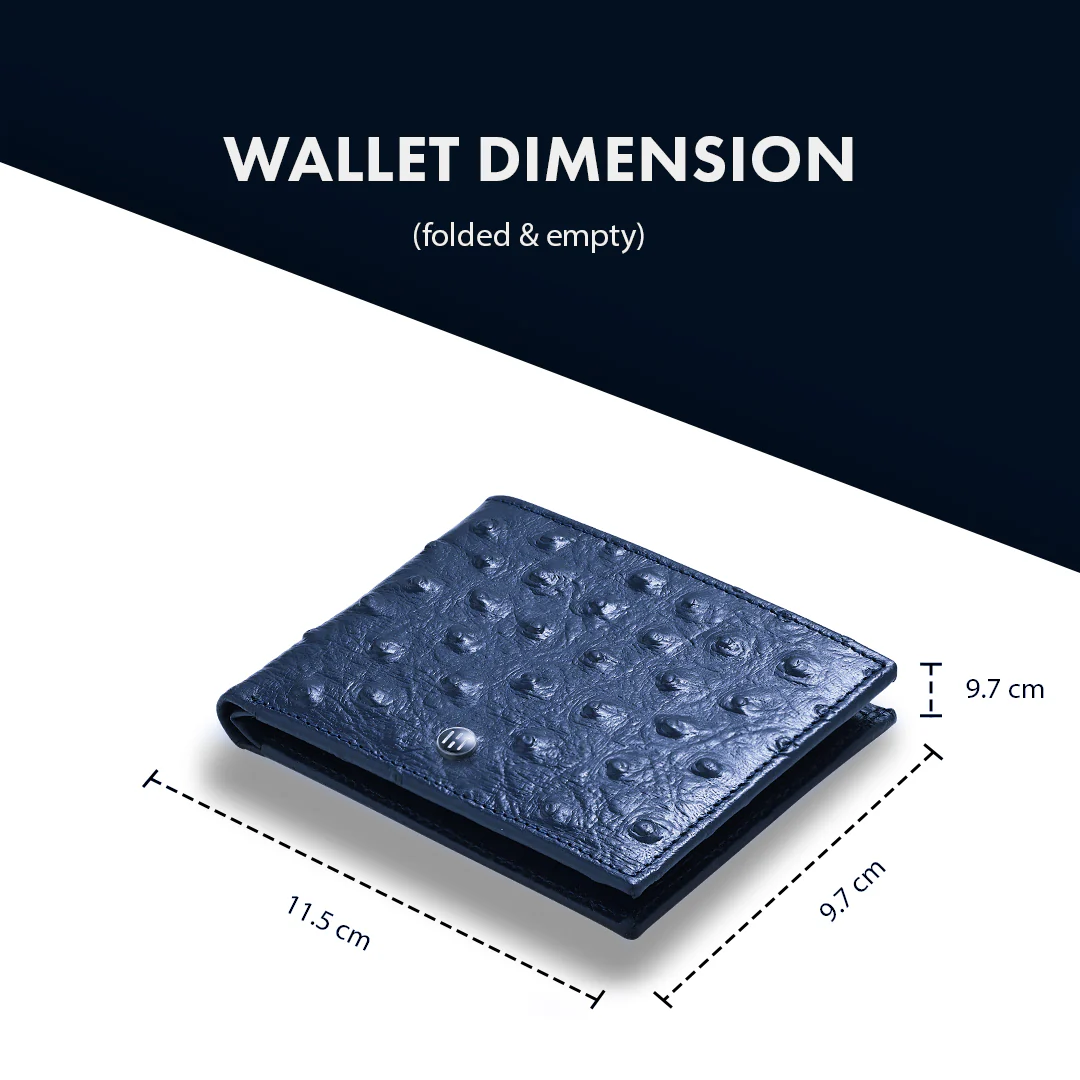 Ostrich Pattern Men's Leather Wallet - Image 29