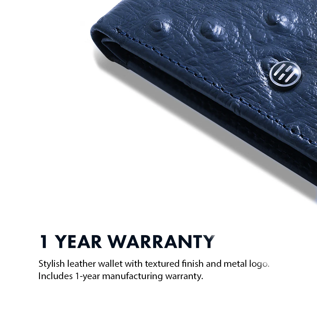 Ostrich Pattern Men's Leather Wallet - Image 30