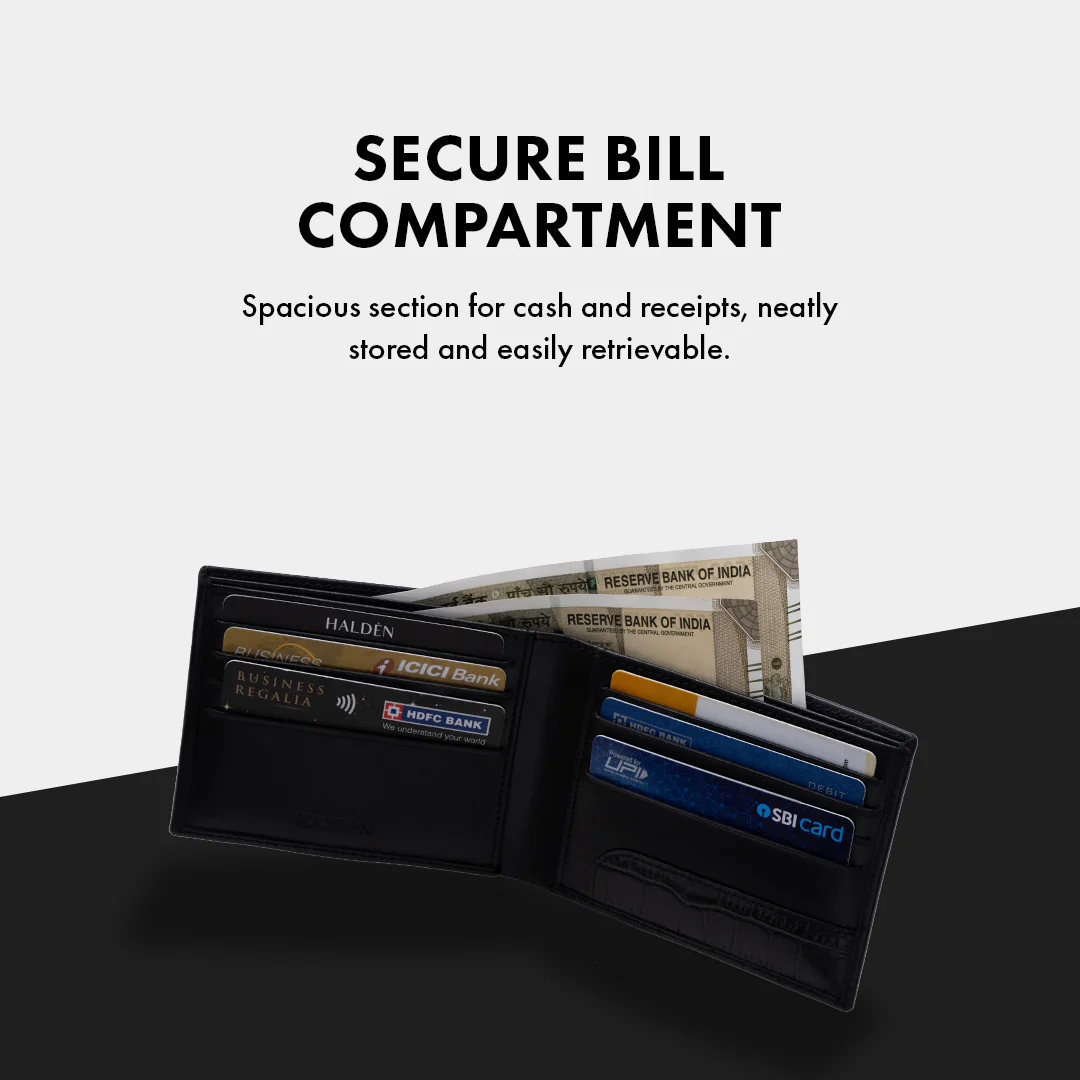 Ostrich Pattern Men's Leather Wallet - Image 5