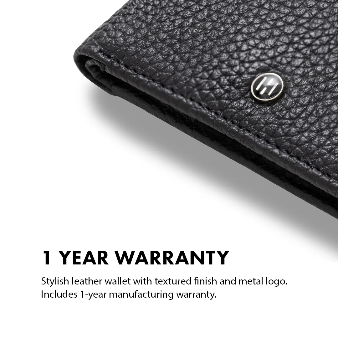 Pebble Pattern Men's Leather Wallet - Image 10