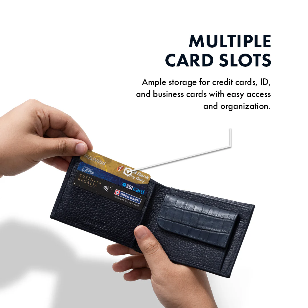 Pebble Pattern Men's Leather Wallet - Image 14