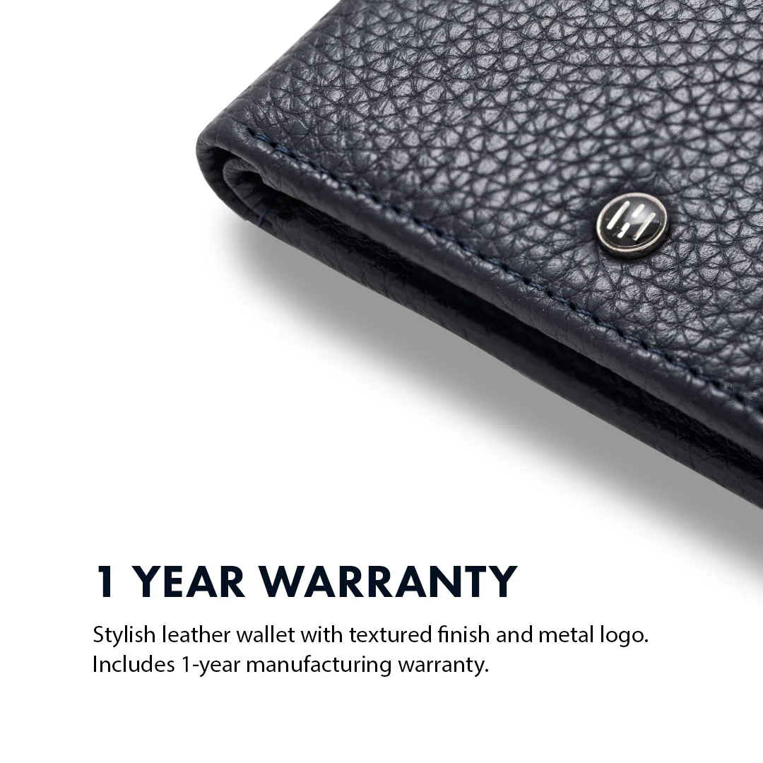 Pebble Pattern Men's Leather Wallet - Image 21