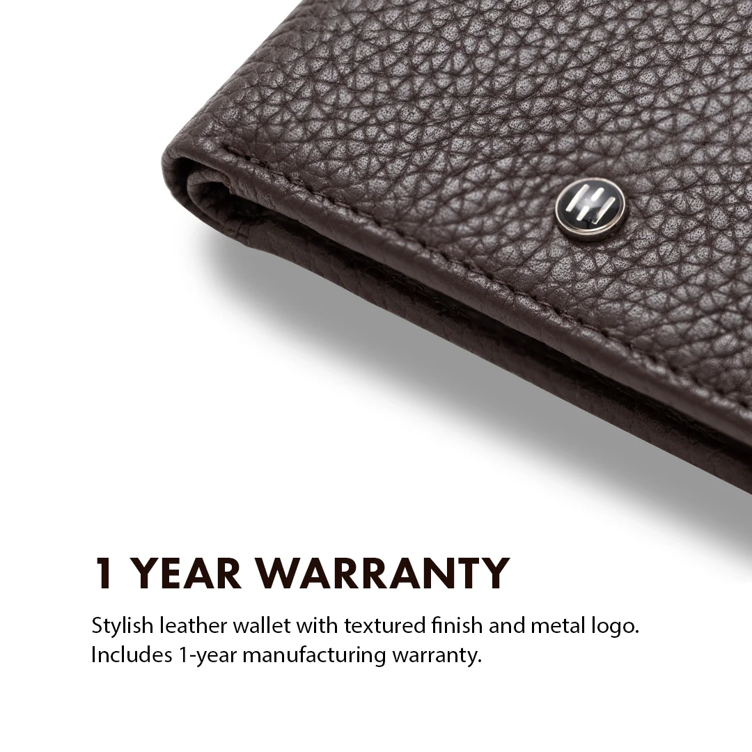 Pebble Pattern Men's Leather Wallet - Image 29