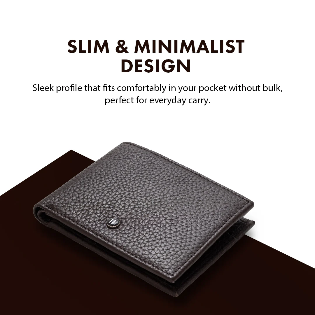 Pebble Pattern Men's Leather Wallet - Image 31