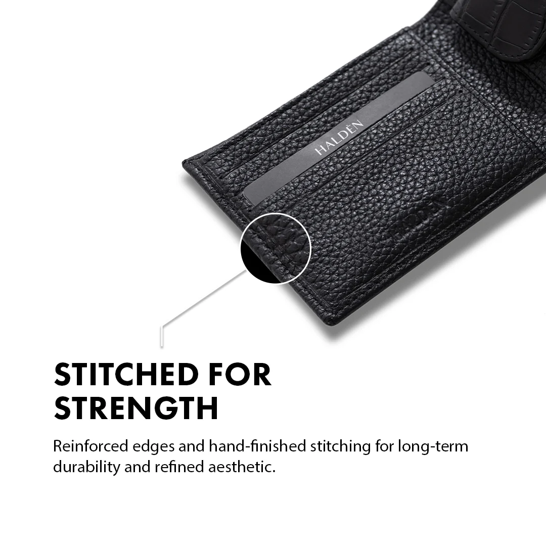 Pebble Pattern Men's Leather Wallet - Image 4