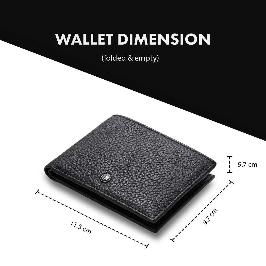 Pebble Pattern Men's Leather Wallet - Image 7