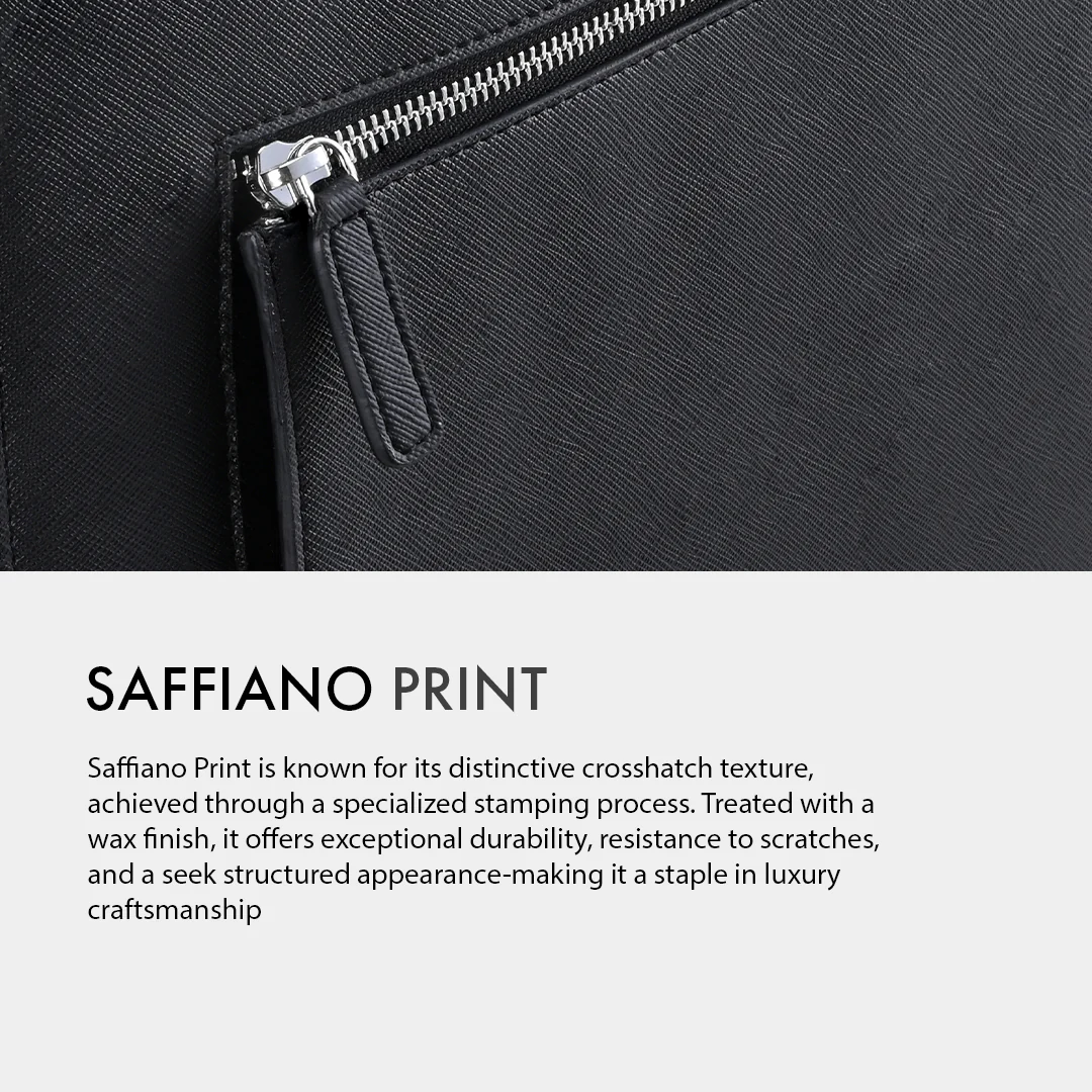 RYDEN BLACK LAPTOP BAG - SAFFIANO - Image 6