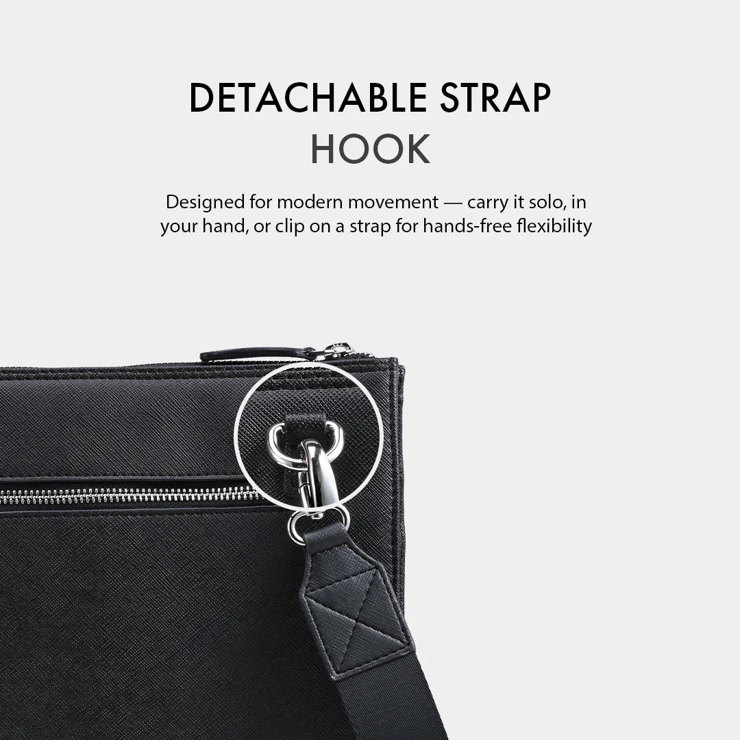 RYDEN BLACK LAPTOP BAG - SAFFIANO - Image 7