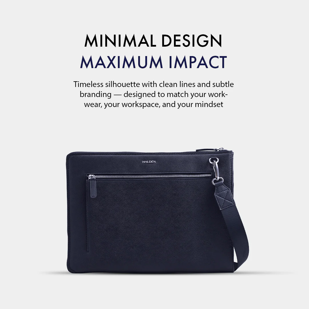 RYDEN BLUE LAPTOP BAG - SAFFIANO - Image 8