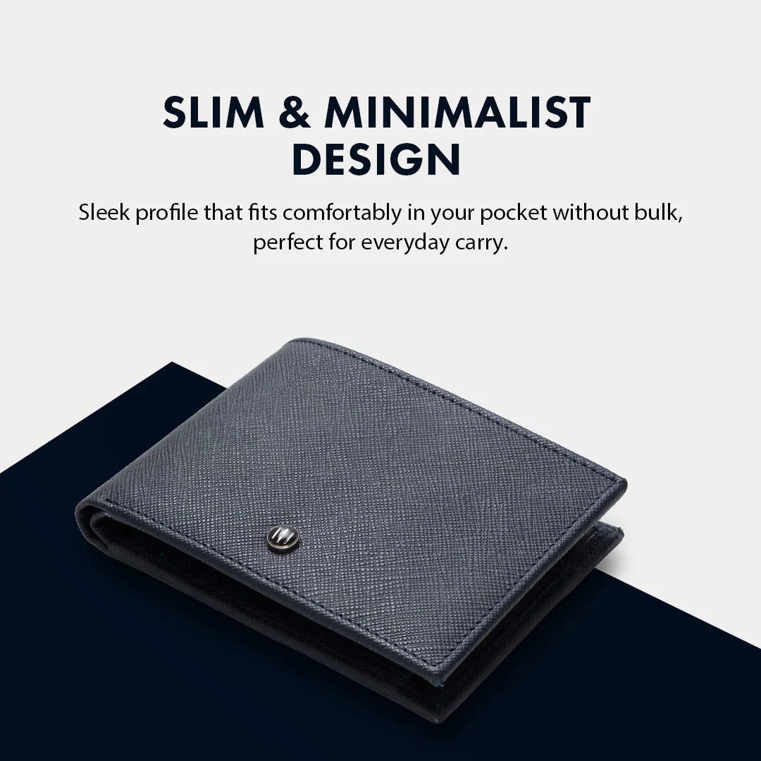 Saffiano Pattern Men's Leather Wallet - Image 16