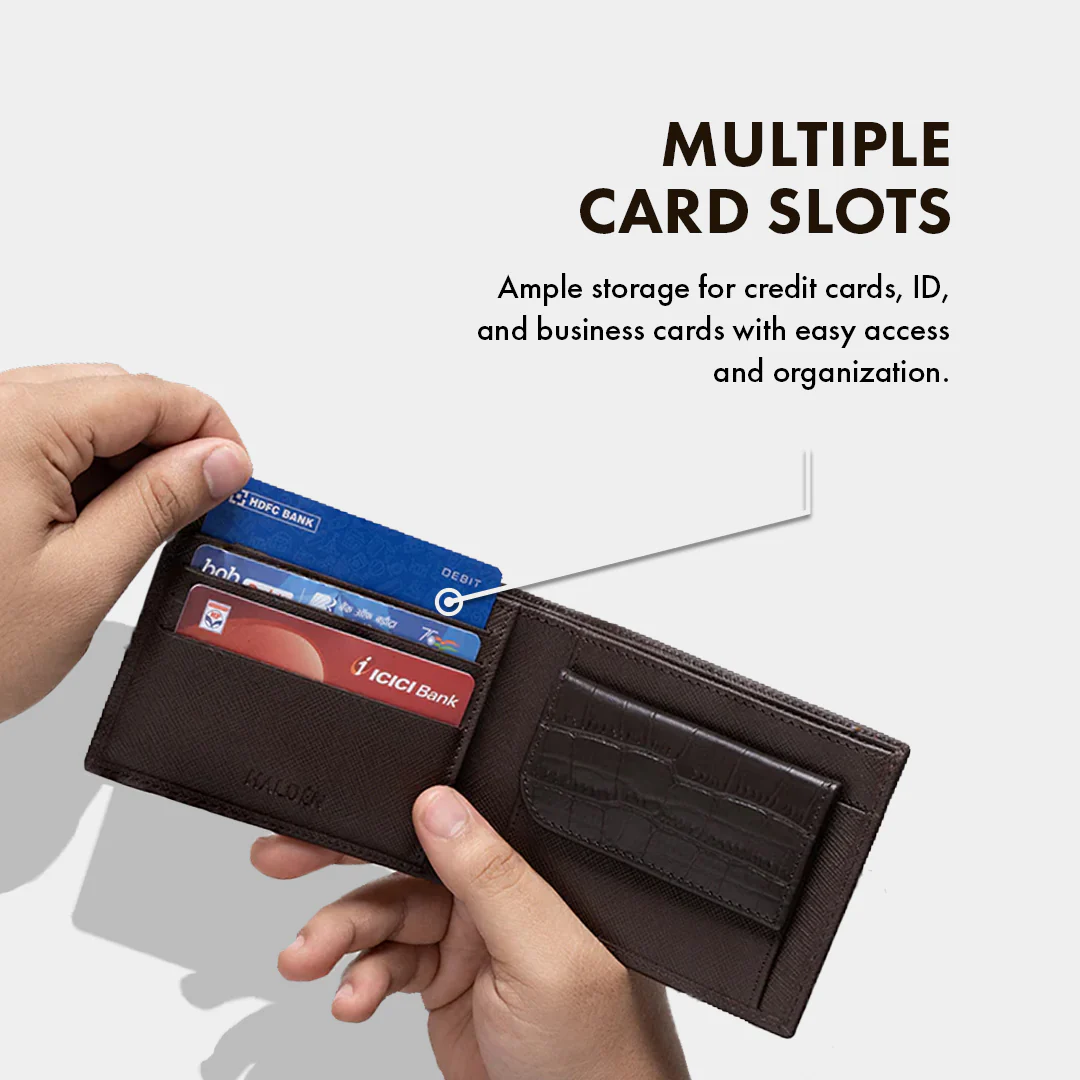 Saffiano Pattern Men's Leather Wallet - Image 24