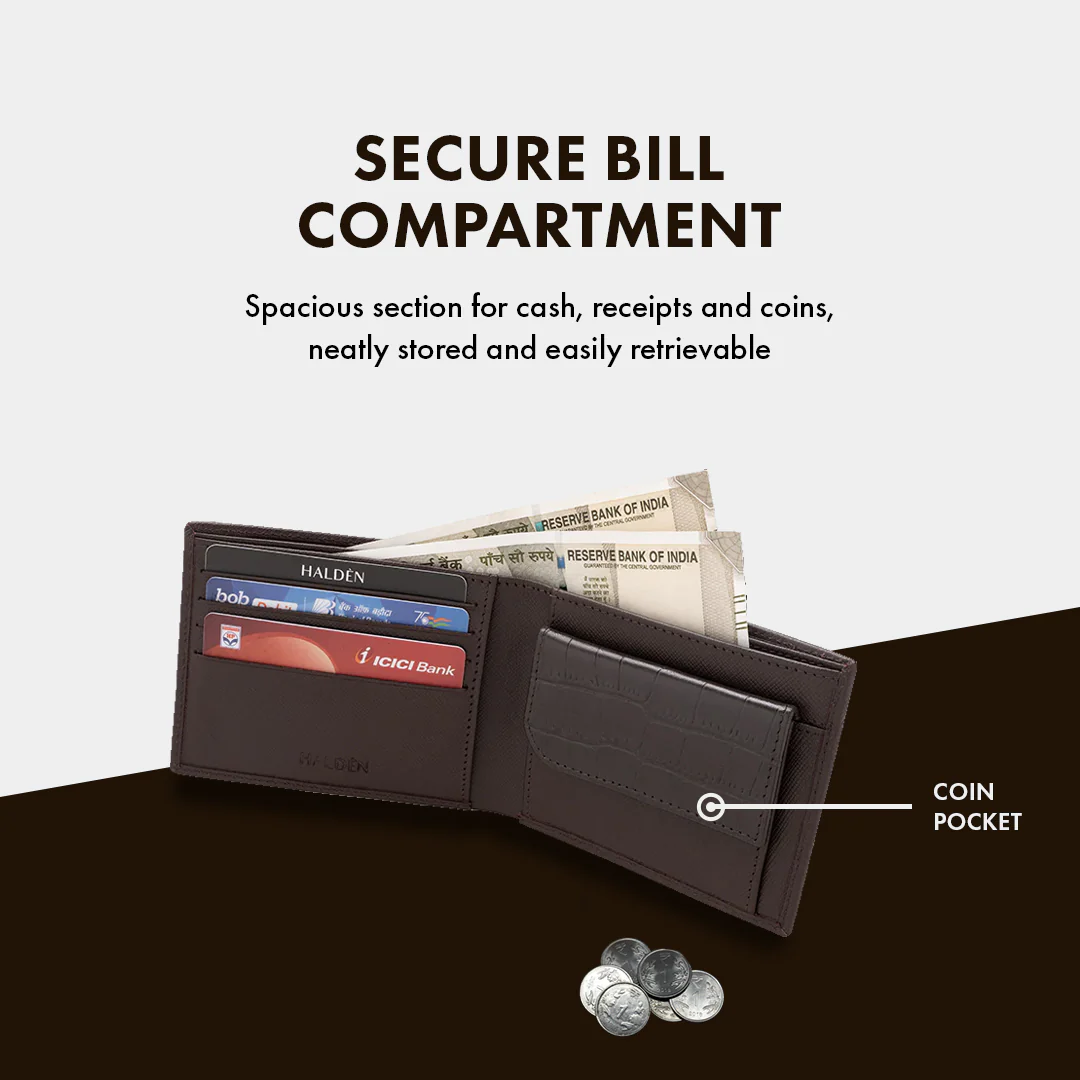 Saffiano Pattern Men's Leather Wallet - Image 25